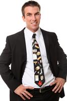 Man Doctor with Medical Themed Tie stock photo