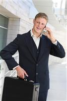 Hansome Business Man on Phone stock photo