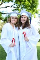 Pretty Young Women at Graduation stock photo