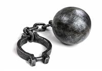 Ball and Chain stock photo