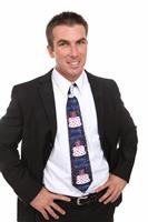 Business Man with Happy Birthday Tie stock photo