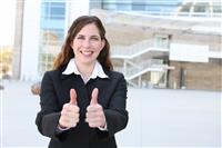 Business Woman Thumbs Up stock photo