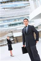 Business Man at Office Building stock photo