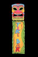 Tiki Bar Mask and Sign stock photo