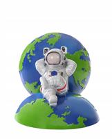 Astronaut  on Earth stock photo