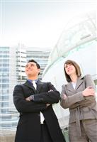 Business Man and Woman Team stock photo
