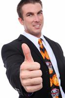 Coach with Thumbs Up stock photo