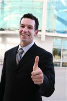 Business Man Thumbs Up stock photo