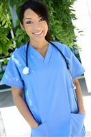 Asian Nurse at Hospital stock photo