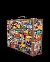 World Travelers Suitcase stock photo