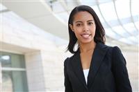 Pretty African American Business Woman stock photo