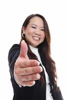 Asian Business Woman Handshake stock photo