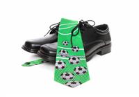 Soccer (Football) Tie and Shoes stock photo