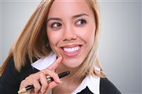 Pretty Young Business Woman stock photo