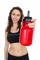 Fitness Woman with Water stock photo