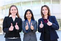 Business Women Thumbs Up stock photo