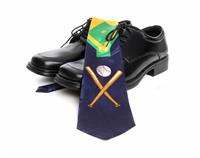 Baseball Tie and Shoes stock photo