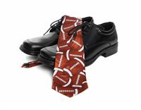 Football Tie and Shoes stock photo