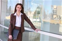 Pretty Russian Business Woman stock photo