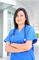 Pretty Asian Nurse stock photo